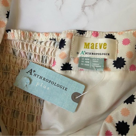 Maeve Anthropologie Maeve Bow-Tie One-Shoulder Tank Printed Plus Size 18W New - Picture 6 of 6